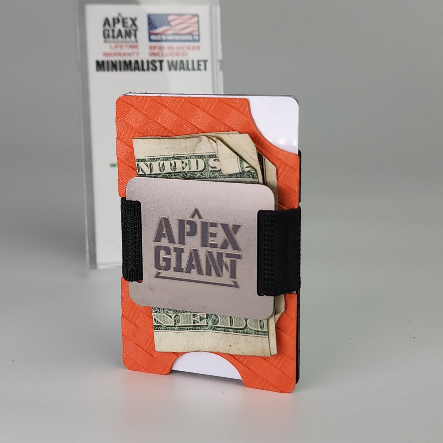 Wallet - Basket Weave Hunter Orange - APEX GIANT